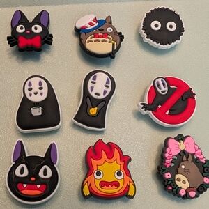 Random Mixed 9 Pieces Anime Ghibli Totoro Cartoon Inspired Croc Shoe Charms